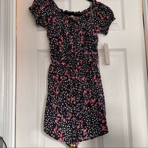 Navy Blue Floral Romper - Never worn - NWT